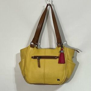The Sak Yellow Leather Purse, Gently used.